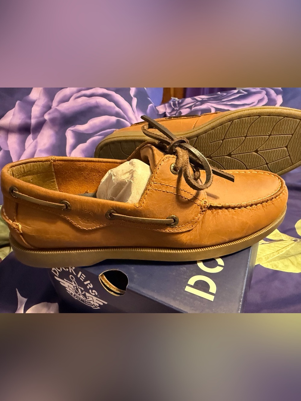 Dockers Men's Leather Boat Shoes - Brown NWOT but original packaging